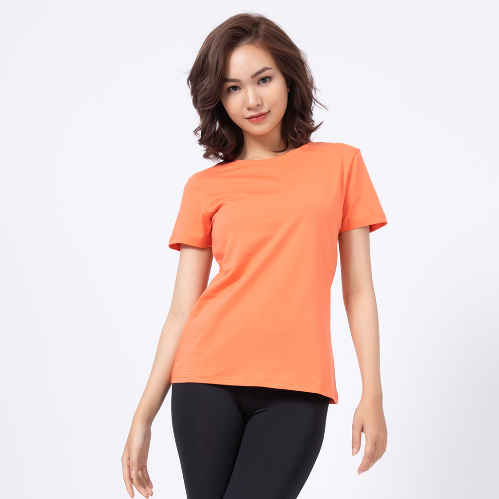 Ảnh DELTA Áo Thun Thể Thao Tay Ngắn Nữ Chất Cotton Mềm Mịn Co Giãn Thoải Mái Mặc Hằng Ngày R20 RTS012W 2