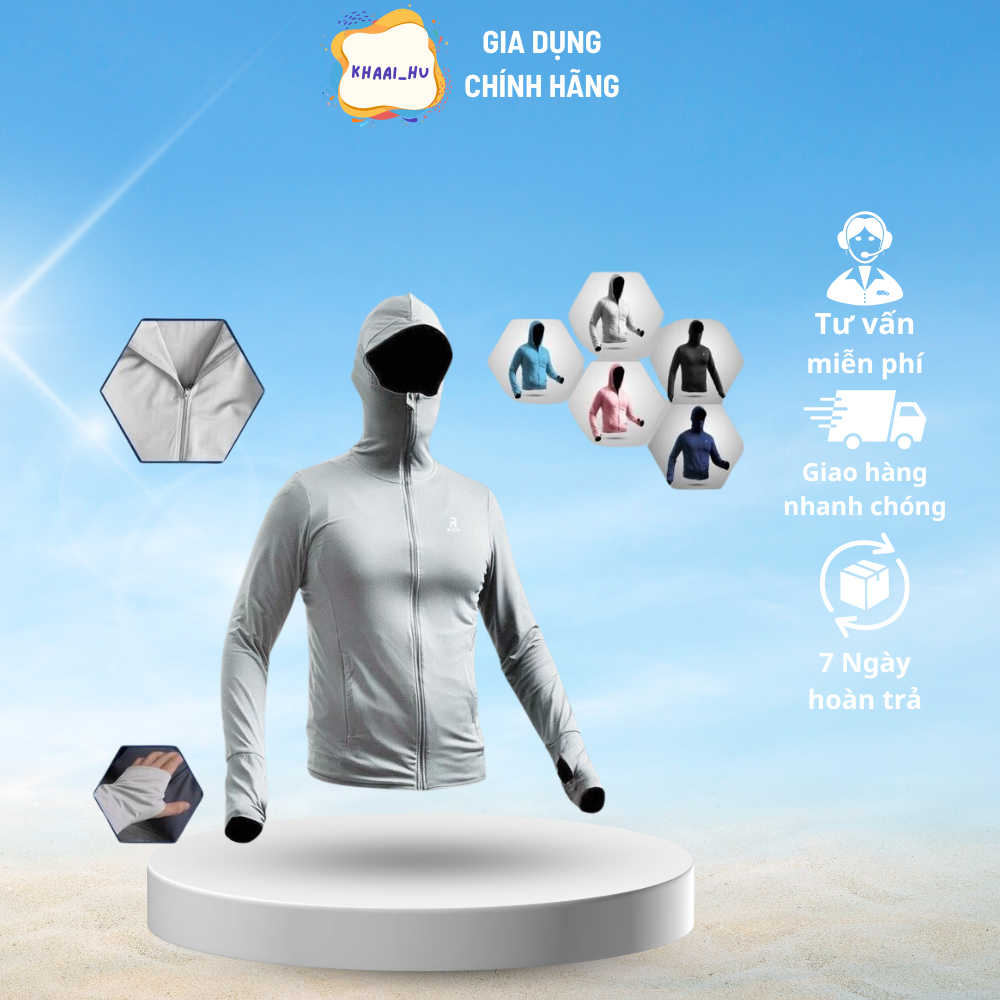 Áo Chống Nắng 2 Lớp RICO Chống Tia UV Nam Nữ Khoá Kéo Cổ Cao Thoáng Khí ...