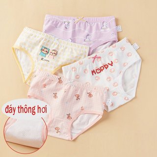[TG20 Cao cấp thông hơi] Quần lót bé gái, quần chíp tam giác trẻ em hàng cotton cao cấp cạp chun phối nơ nhỏ siêu xinh