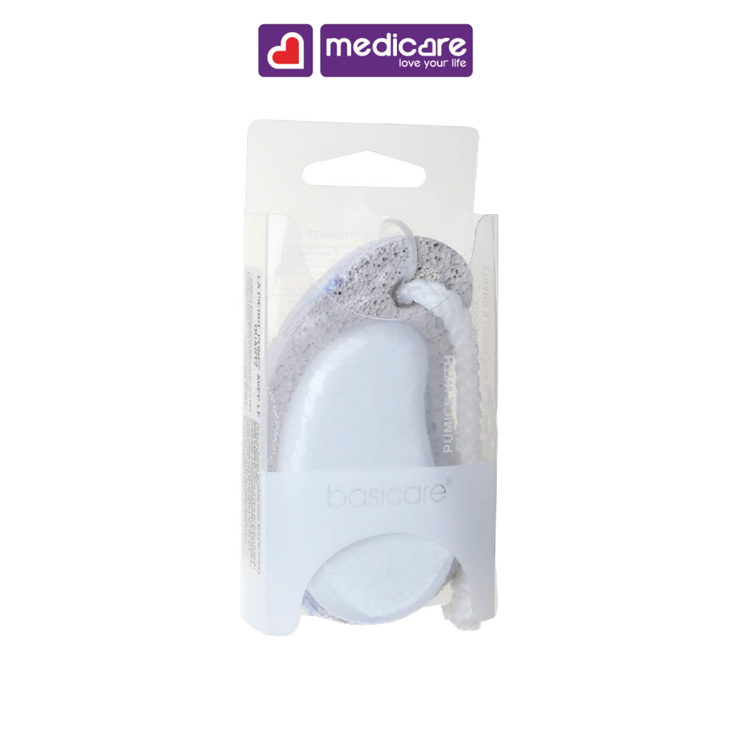 Đá bọt & thạch anh chà gót chân BASICARE 2192