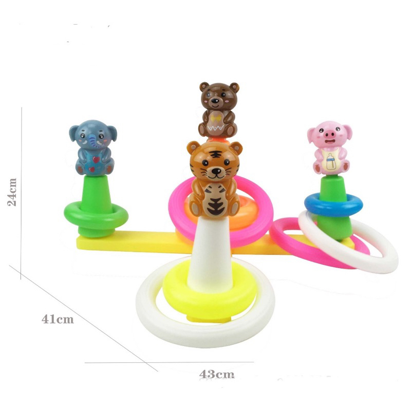 Đồ Chơi Ném Vòng Chóp Hình Con Vật Ngộ Nghĩnh, Game Ném Vòng Cho Bé Vận Động Tay Và Mắt Linh Hoạt