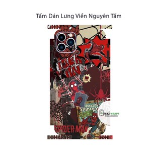 Tấm dán Skin Mặt Sau Mẫu Người Nhện MS01 FULL VIỀN 15promax , 14promax , 13promax , 12promax , 11promax  - FukiShop