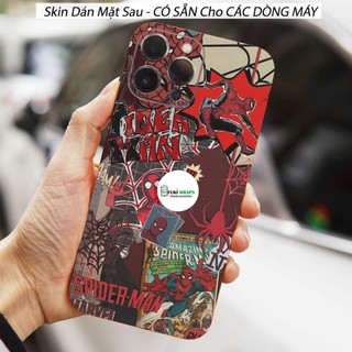 Tấm dán Skin Mặt Sau Mẫu Người Nhện MS01 FULL VIỀN 15promax , 14promax , 13promax , 12promax , 11promax  - FukiShop