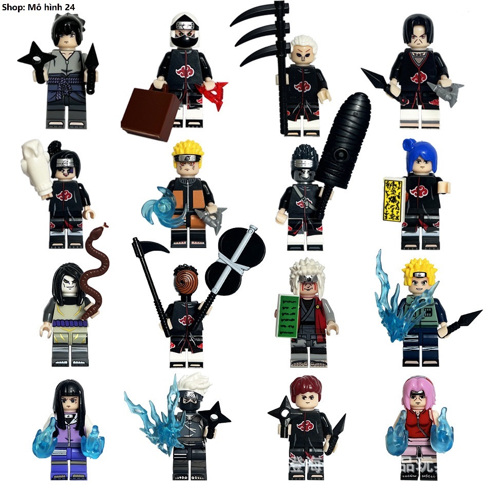 [BỘ 16 NHÂN VẬT] Bộ 16 nhân vật Minifigures Naruto lắp ráp xếp hình ...