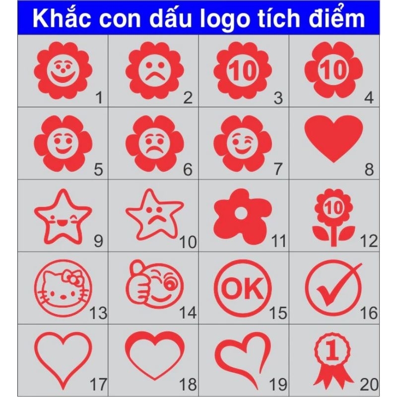Dấu logo tích điểm, nhận xét của giáo viên hãng Shiny S-R512 | Shopee ...