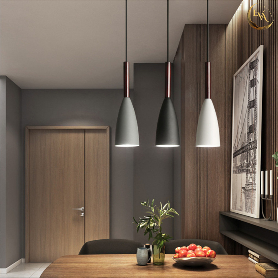Đèn thả đơn 3 màu EVA1006 1007 phong cách hiện đại trang trí phòng khách, phòng ngủ, bàn ăn bảo hành 12 tháng