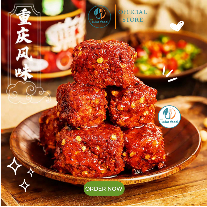 Chao Khô Tẩm Ớt Vân Nam Thiên Phúc Phủ 220g - Đậu Phụ Nhự Cay Béo Ngậy, Ăn Cơm & Chấm Lẩu Chuẩn Vị Nội Địa Luka Food