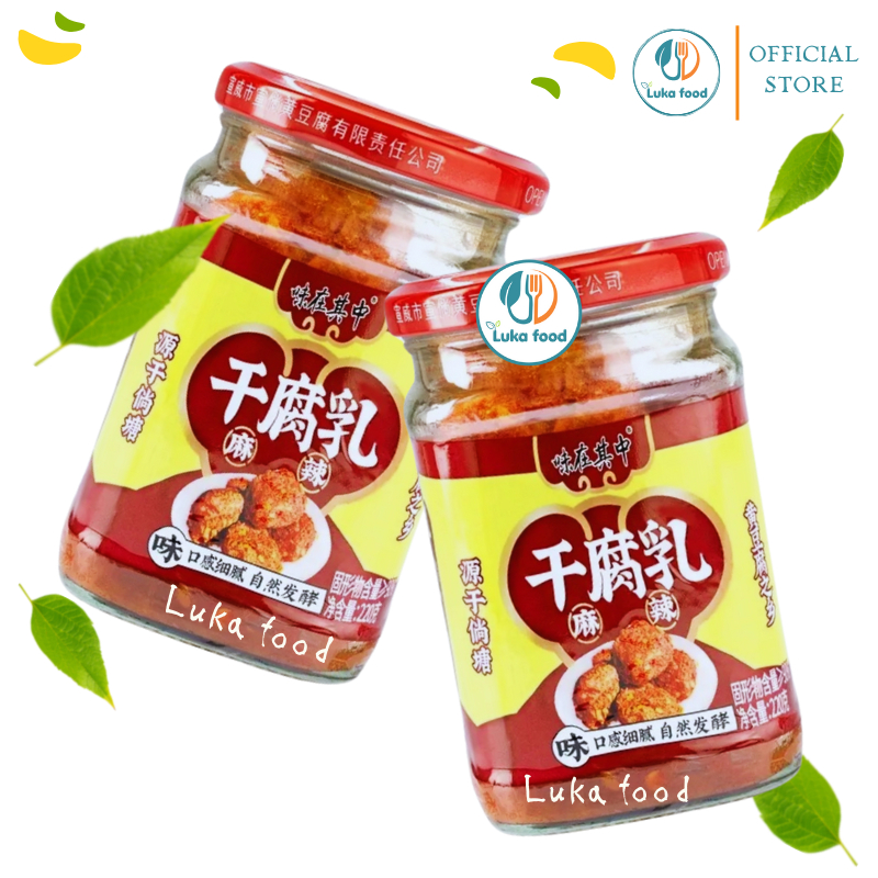 Chao Khô Tẩm Ớt Vân Nam Thiên Phúc Phủ 220g - Đậu Phụ Nhự Cay Béo Ngậy, Ăn Cơm & Chấm Lẩu Chuẩn Vị Nội Địa Luka Food