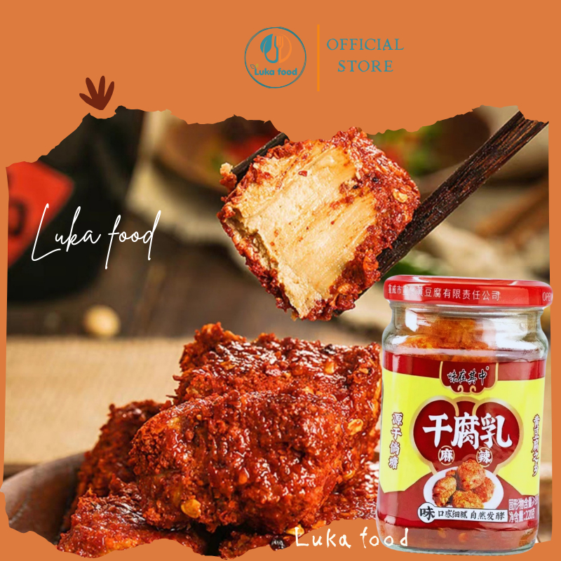 Chao Khô Tẩm Ớt Vân Nam Thiên Phúc Phủ 220g - Đậu Phụ Nhự Cay Béo Ngậy, Ăn Cơm & Chấm Lẩu Chuẩn Vị Nội Địa Luka Food