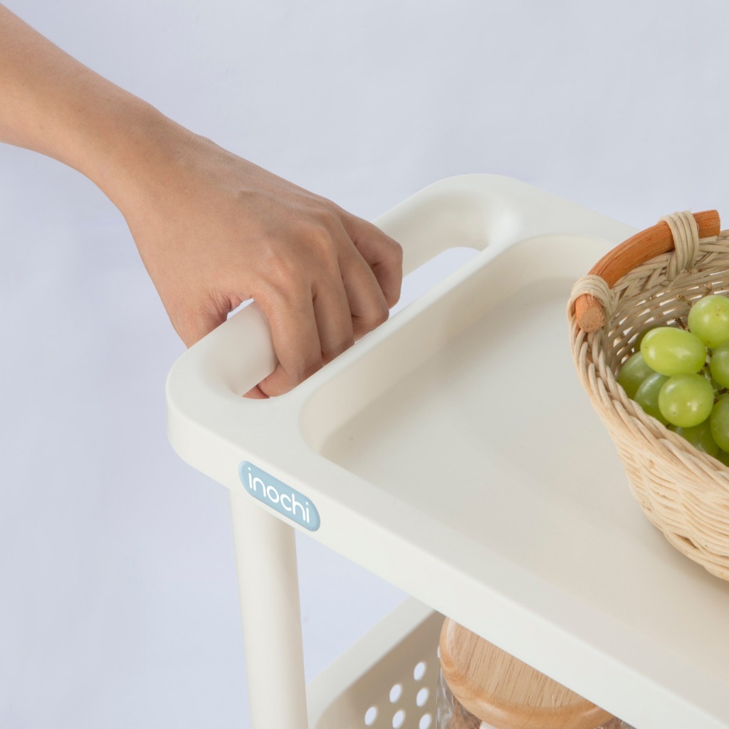 Kệ di động có bánh xe trang trí phòng và đựng đồ dùng tiện lợi 4 tầng - CHÍNH HÃNG INOCHI