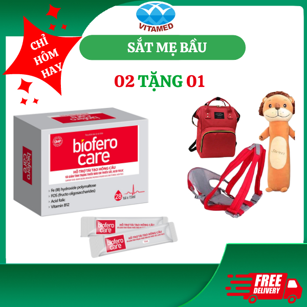 Biofero Care - Hỗ Trợ Tạo Hồng Cầu Hộp 28 Gói * 15 ML
