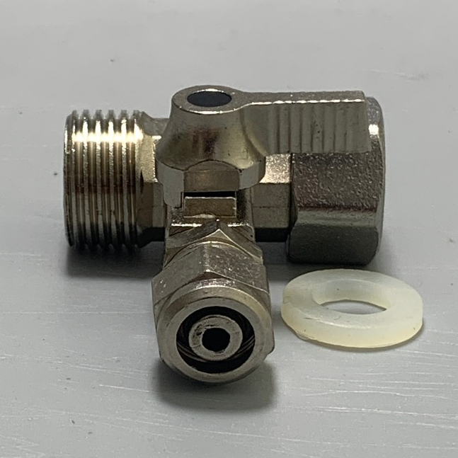 Khóa Chia Nước Inox Hoặc Nhựa Đầu Vào Ren 21 Đầu Ra Cắm Nhanh Phi 6 Phi 10 Cho Máy Lọc Nước RO Nano UF