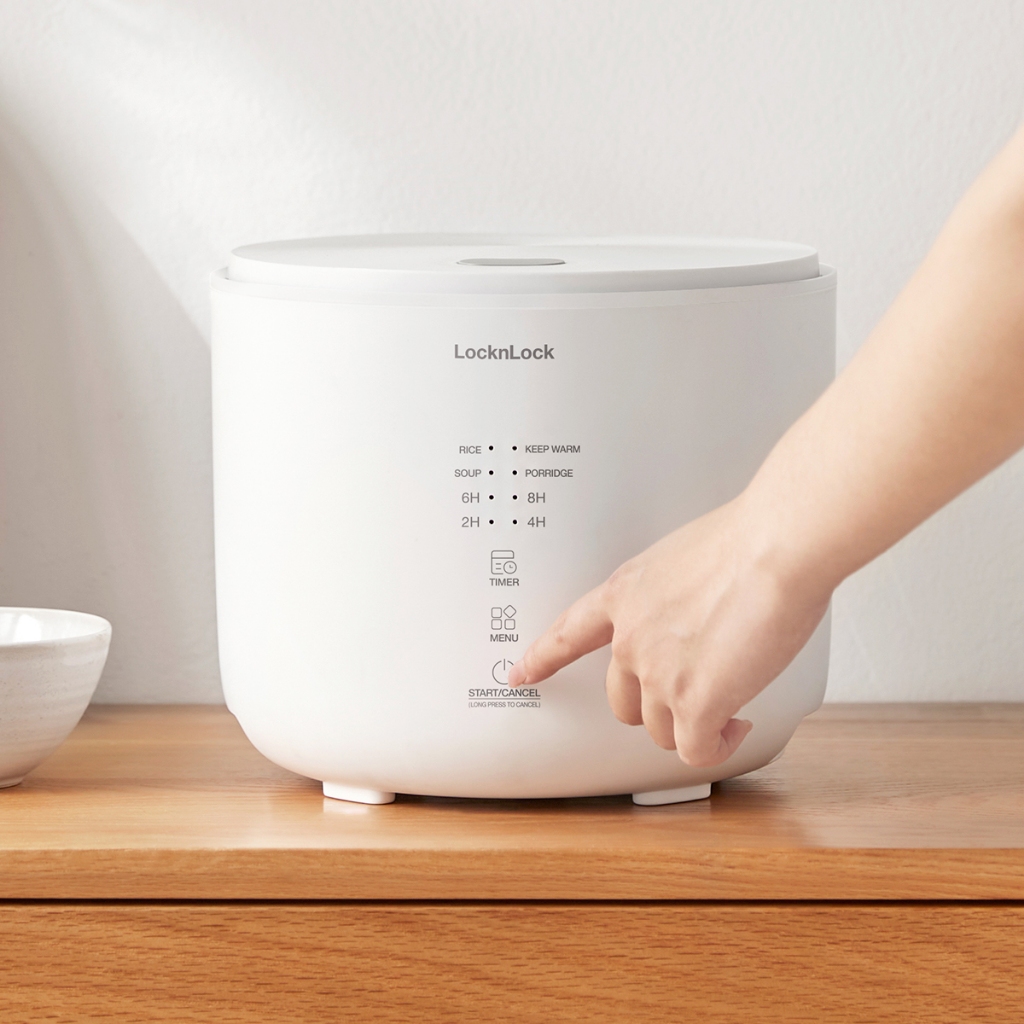 Nồi cơm điện đa chức năng Lock&Lock Bianco Donggeurami rice cooker 1L- Màu ngà EJR334IVY - K-MALL