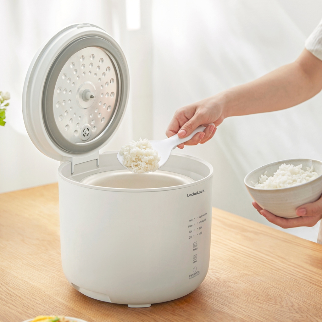 Nồi cơm điện đa chức năng Lock&Lock Bianco Donggeurami rice cooker 1L- Màu ngà EJR334IVY - K-MALL