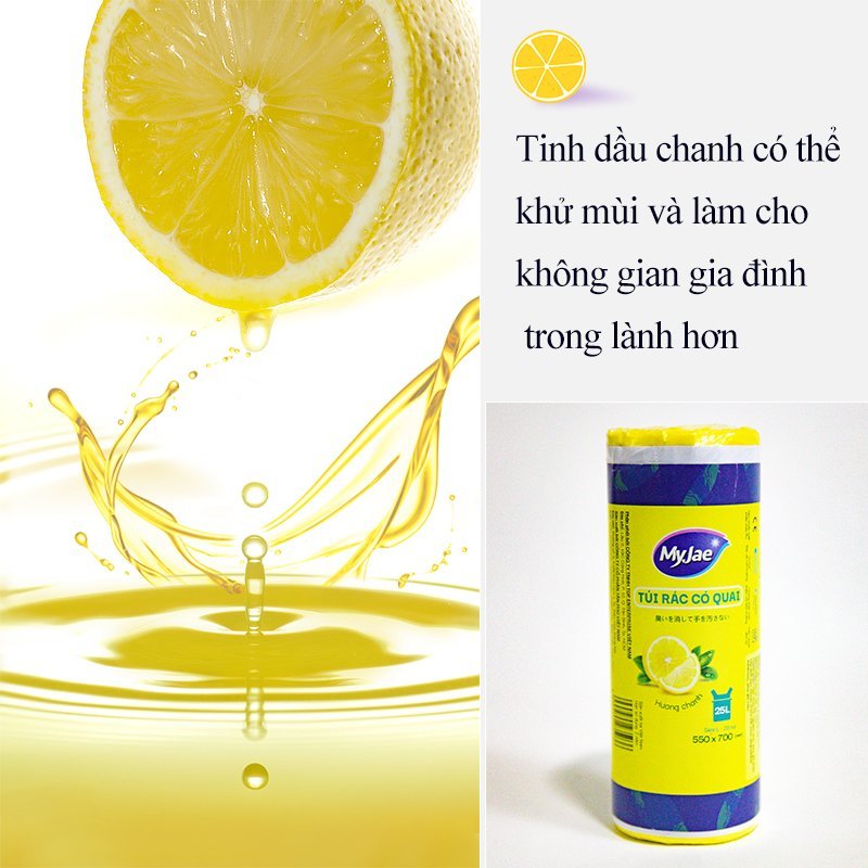 Ảnh Combo 6 Túi Rác Có Quai MyJae, Tự Phân Hủy, Dạng Cuộn 2 Size 10L 25L 3