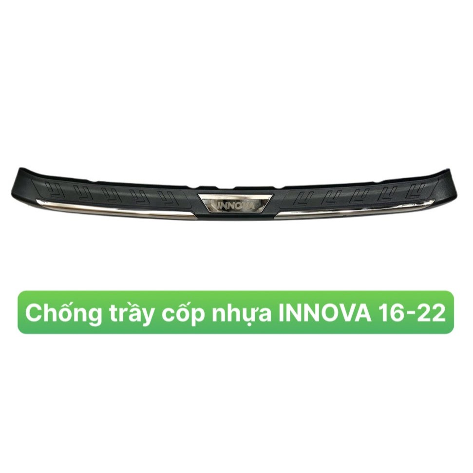 Ốp chồng trầy cốp ngoài Toyota Innova đời 2008 đến 2022, ốp cốp nhựa 3D cao cấp. Chống xước cốp toyota