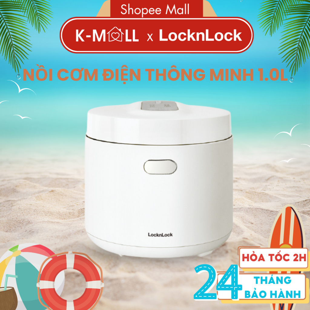 Nồi cơm điện Lock&Lock Bianco Smart rice cooker 1L Màu ngà EJR364IVY ...
