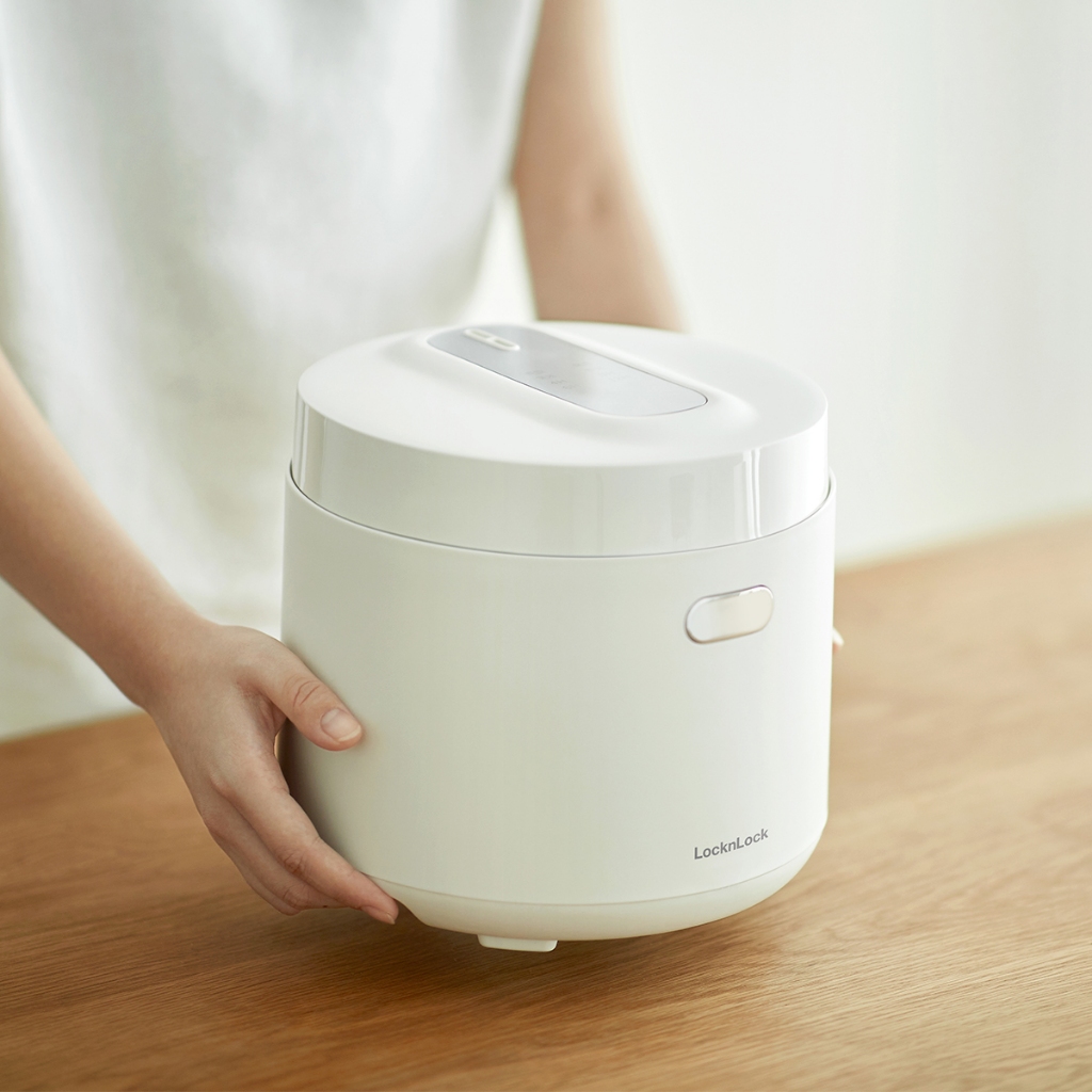 Nồi cơm điện Lock&Lock Bianco Smart rice cooker 1L Màu ngà EJR364IVY , đa chức năng nấu - K-MALL