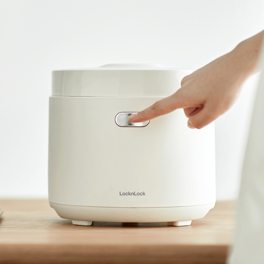Nồi cơm điện Lock&Lock Bianco Smart rice cooker 1L Màu ngà EJR364IVY , đa chức năng nấu - K-MALL