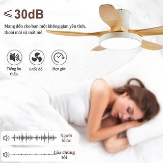 【COD】Quạt trần đèn Gogeous 5 cánh 3 chế độ LED Quạt trần phòng khách phòng ngủ -có remote