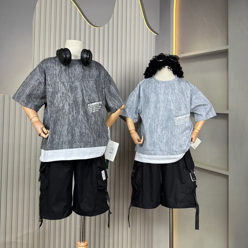 Quần áo bé trai size đại 18-48kg set đồ mùa hè cho bé hàng QC