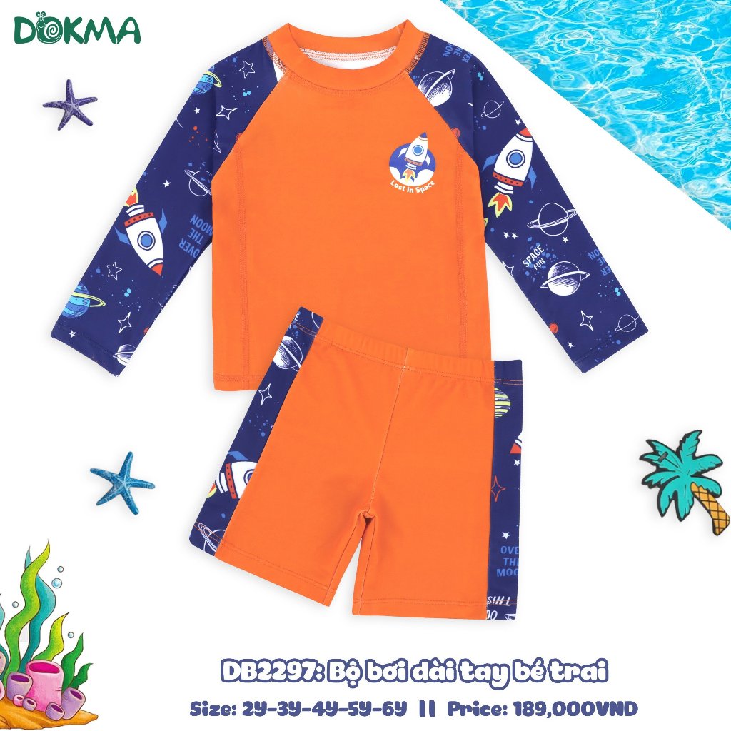(9-18kg) Bộ Đồ Bơi Dokma Hoạ Tiết Sinh Động Cho Bé Trai, Bé Gái DB2297 DB2299 DB2301 DB2302 DB3815