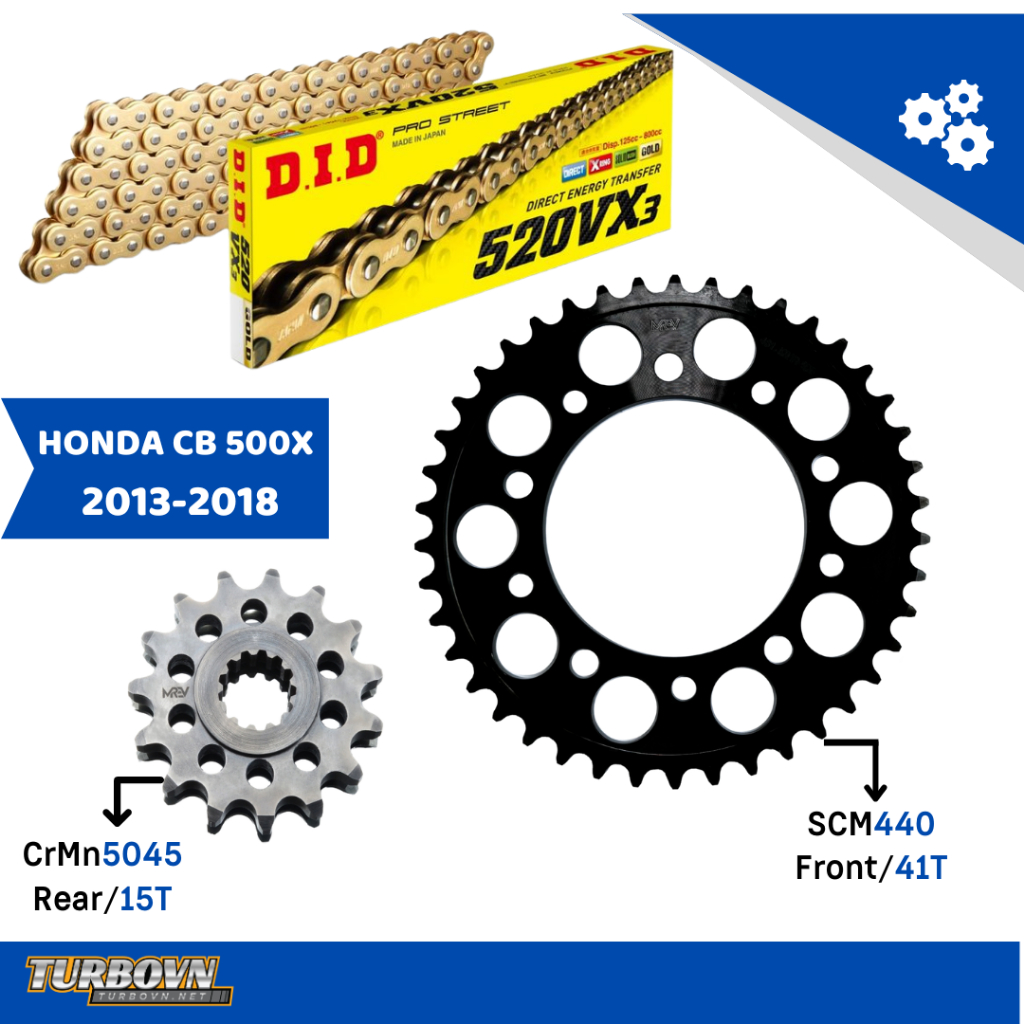 Nhông Sên Dĩa Thép MREV Honda CB 500x (2013-2018) | Shopee Việt Nam