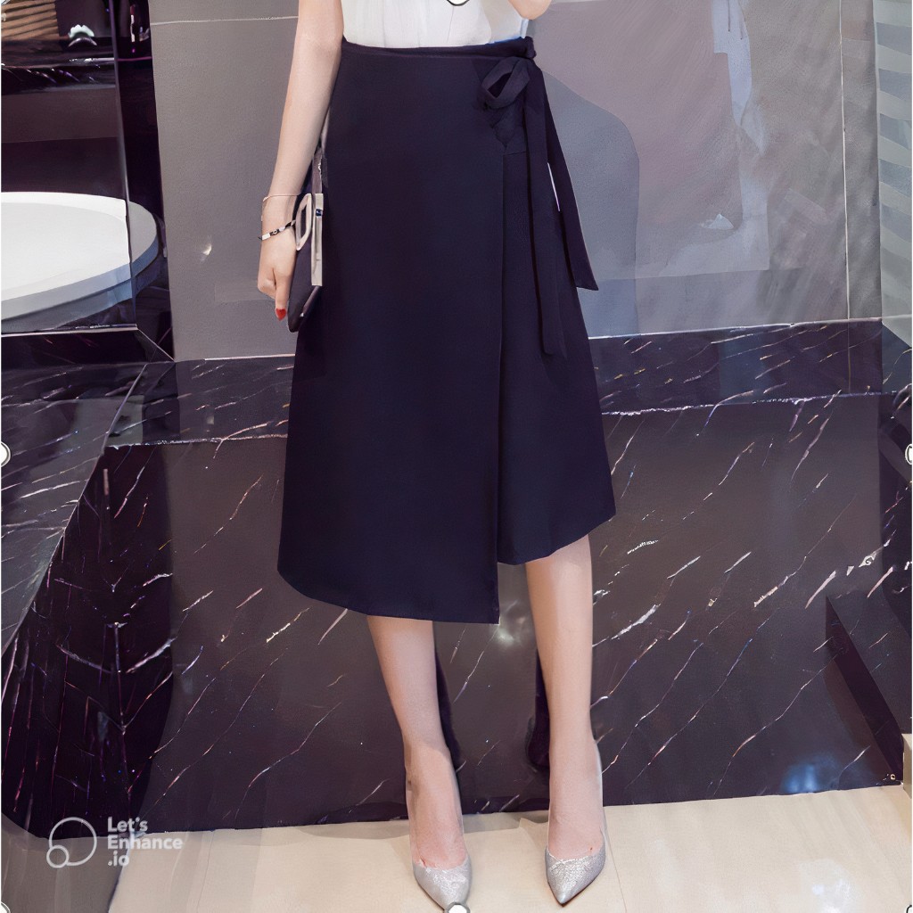 Chân Váy Chữ A Phối Đáp Tà Che Khuyết Điểm Bụng_Thời Trang Hè Thu 2024_SHOPNGOCTRANG19_CV12NT