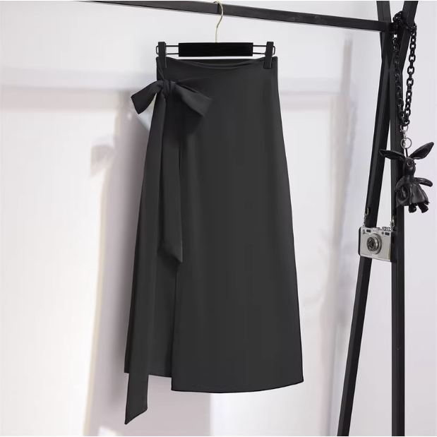 Chân Váy Chữ A Phối Đáp Tà Che Khuyết Điểm Bụng_Thời Trang Hè Thu 2024_SHOPNGOCTRANG19_CV12NT