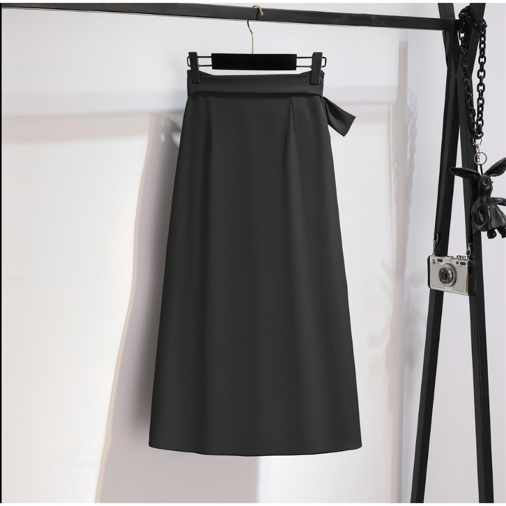 Chân Váy Chữ A Phối Đáp Tà Che Khuyết Điểm Bụng_Thời Trang Hè Thu 2024_SHOPNGOCTRANG19_CV12NT