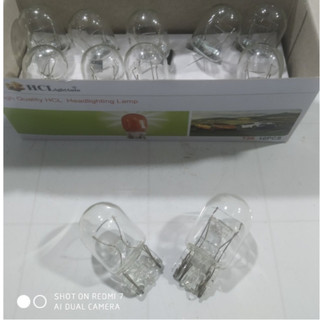 Combo 2 Bóng đèn ô tô chân cắm T20 12V 1 tóc, 2 tóc màu trắng.
