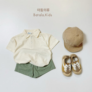 Áo polo cộc tay cho bé trai bé gái Batala kids, Áo thun có cổ cho bé từ 8-22kg