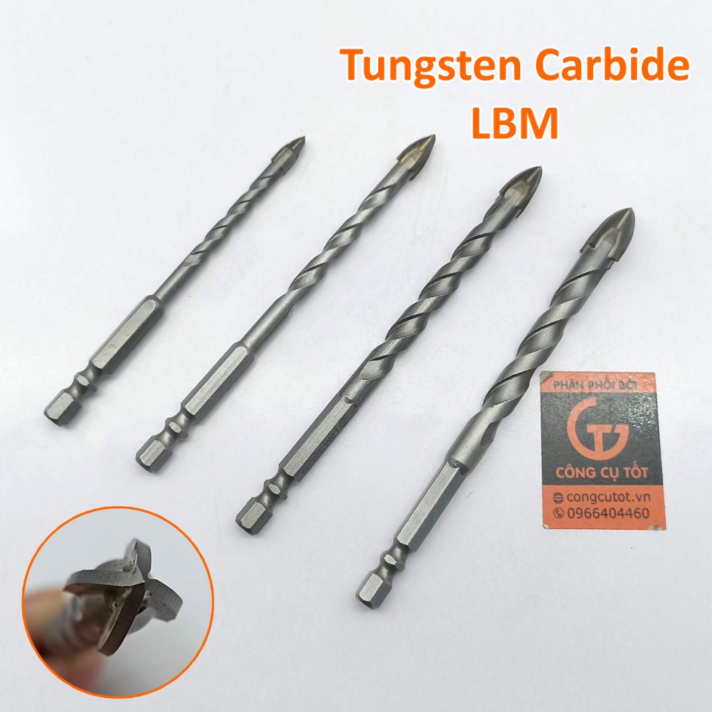 Mũi khoan đa năng 4 cạnh chuôi lục hợp kim Tungsten Carbide LBM Ø6 12mm Shopee Việt Nam