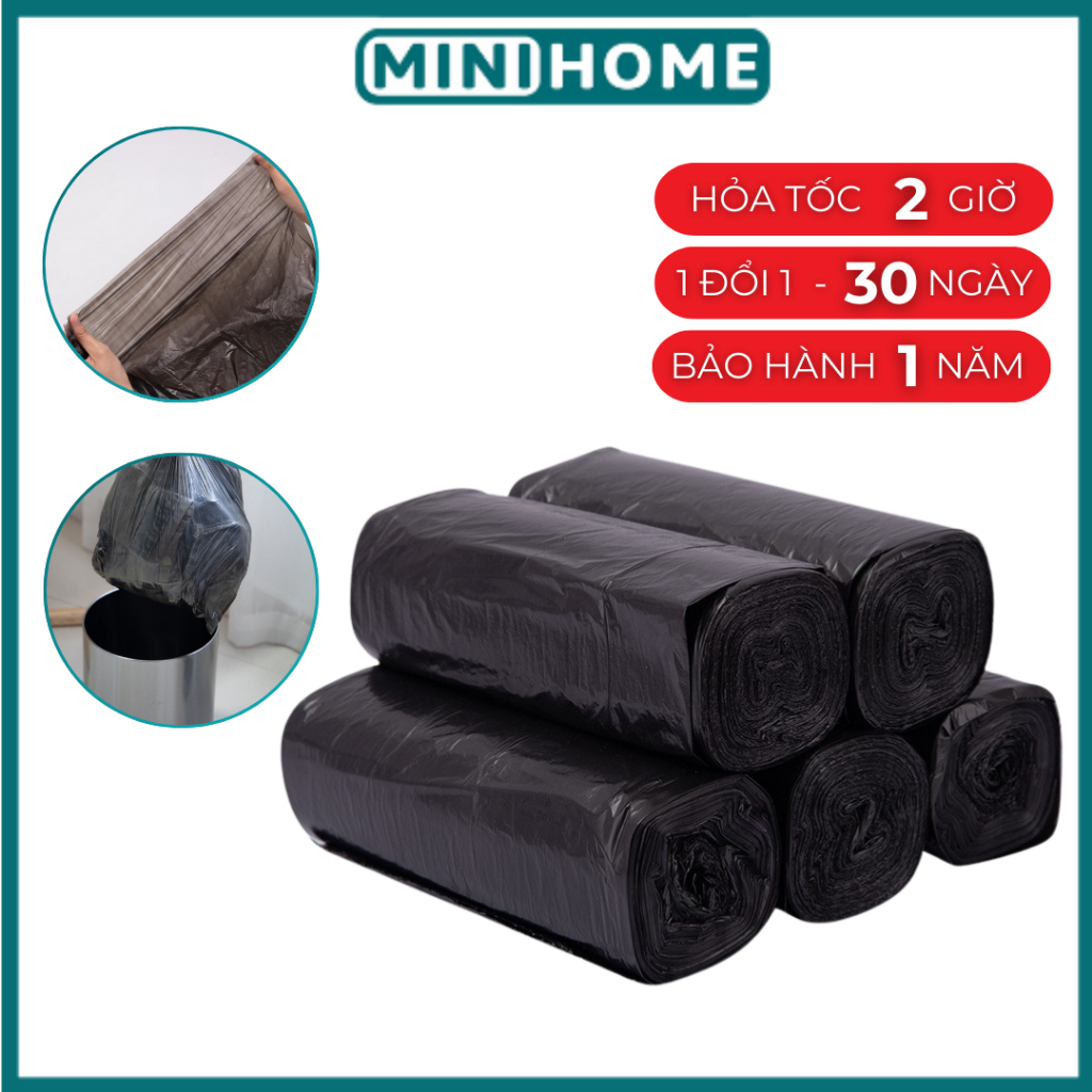 Combo 3 Cuộn Túi Đựng Rác Nilong Màu Đen, Hàng Việt Nam Chất Lượng Cao ...