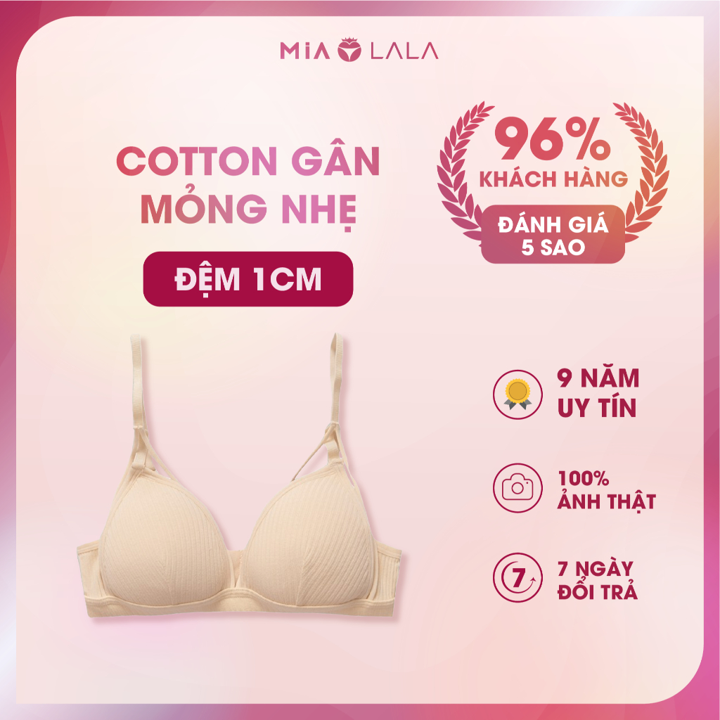 Ảnh Áo ngực nữ không gọng đệm mỏng 1 cm len tăm thoáng khí MIALALA 0363 NA3280363 2