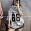 Áo Phông Bạc 88 Cổ Trai Tim Chất Lụa Bóng In 5D Dáng Rộng Unisex Giấu Quần - Áo Thun Nữ Phong Cách Trẻ Trung Hot Trend