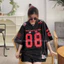 Áo Phông Bạc 88 Cổ Trai Tim Chất Lụa Bóng In 5D Dáng Rộng Unisex Giấu Quần - Áo Thun Nữ Phong Cách Trẻ Trung Hot Trend