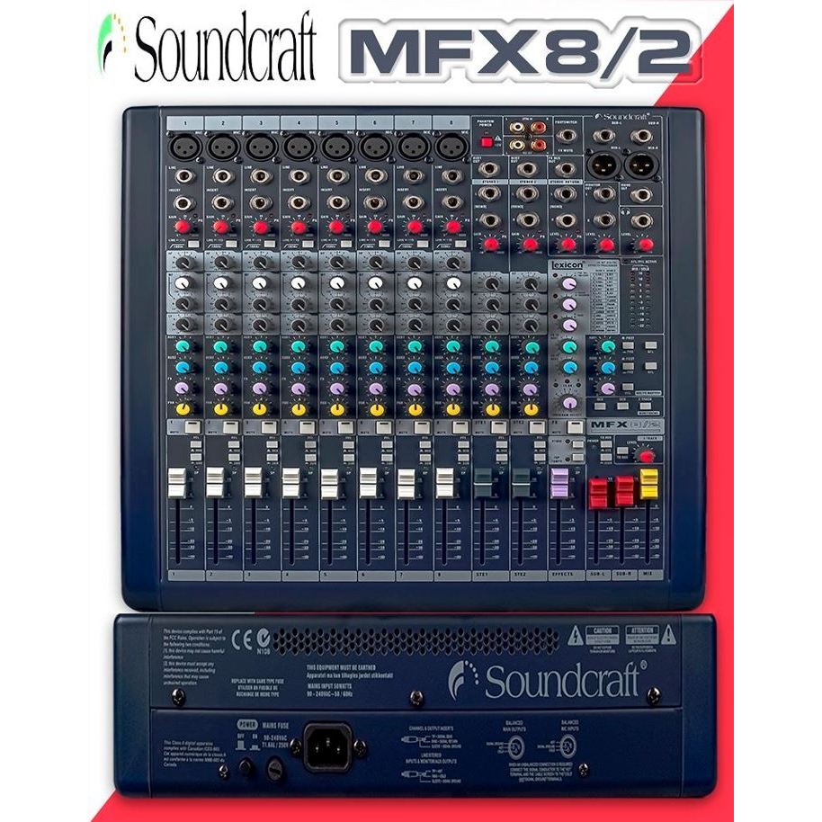 Bàn Mixer Karaoke Khấu Gia Đình Soundcraft MFX8 Âm Thanh Chuyên
