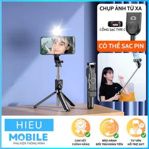 Gậy chụp ảnh cầm tay quay video siêu nhỏ gọn rút ngắn 20cm kéo dài 1m dùng remote pin sạc Z11