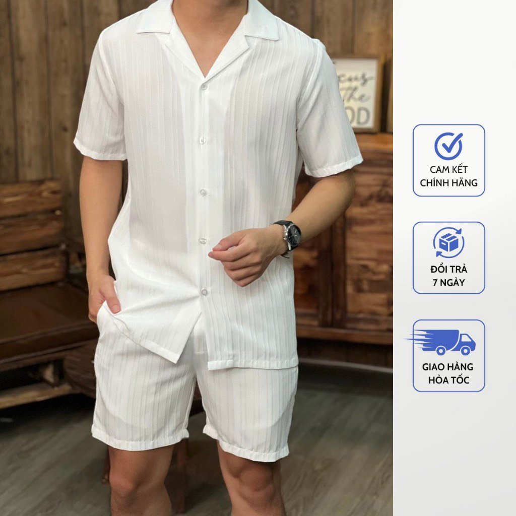 Đồ Bộ Quần Áo Đũi Nam Cổ Tròn Chất Vải Đũi Thái Gân Loại Dày Đẹp Hàng Hot HALLEY J24