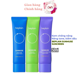 Kem chống nắng Beplain Sunmuse filter lai Nâng Tone & Hiệu chỉnh da SPF 50+ PA++++ 50mL