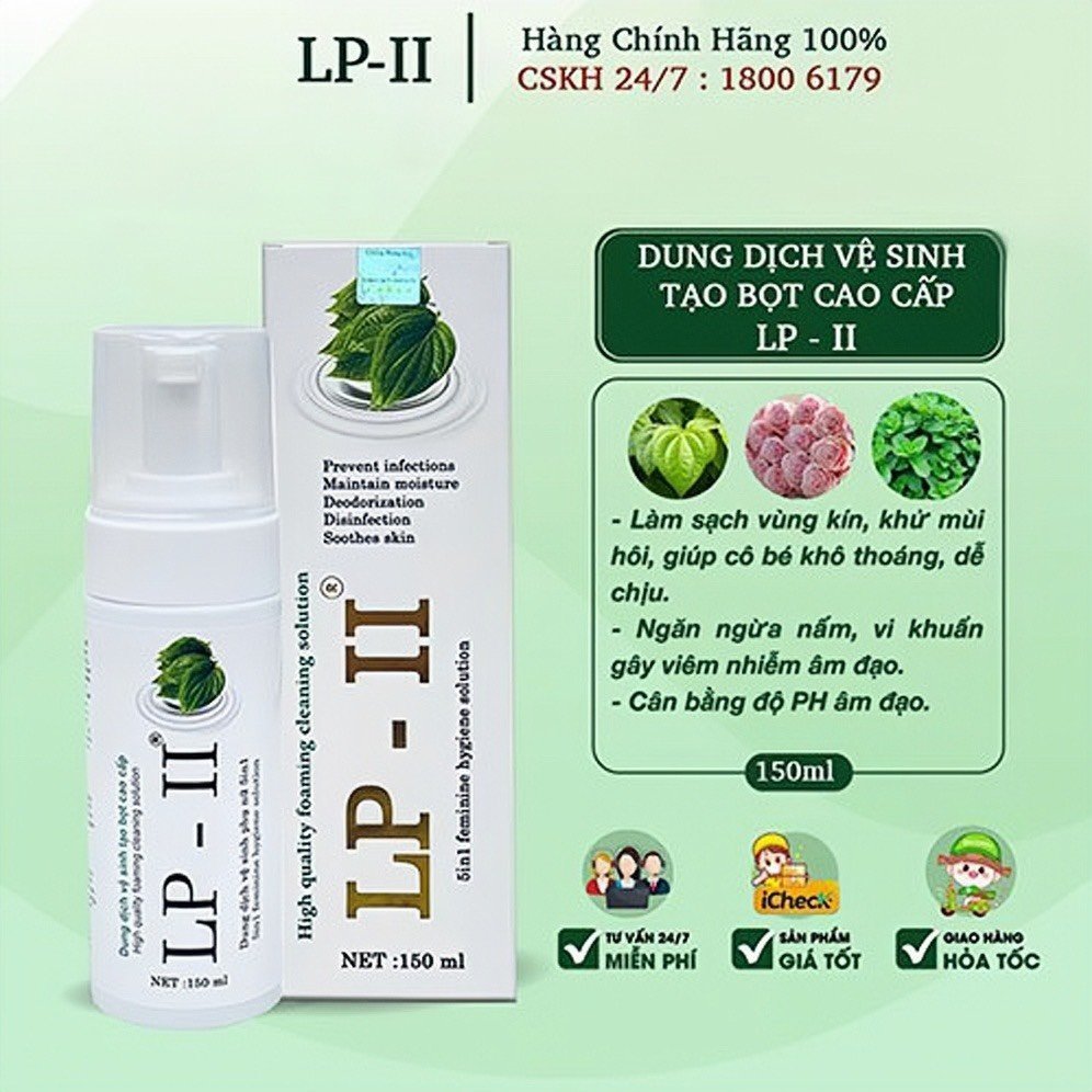 Dung Dịch Vệ Sinh Dạng Bọt LP Dùng Cho Cả Nam Và Nữ Gíup Làm Sạch Khử Mùi Hôi Ngăn Ngừa Nấm Ngứa Dùng Tốt Cho Bà Bầu