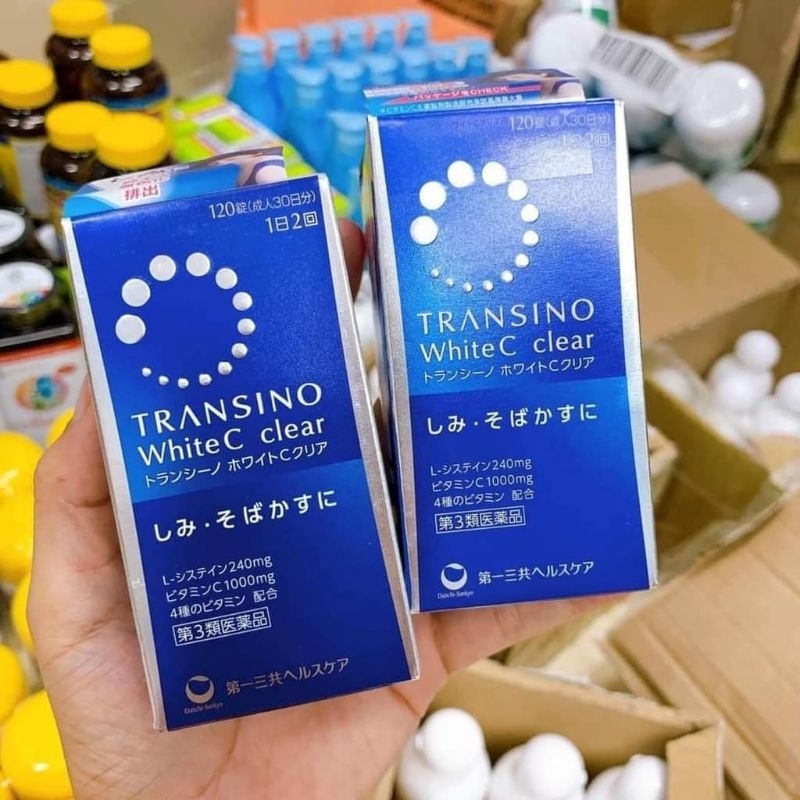 VIÊN UỐNG TRANSINO WHITE C CLEAR XANH | Shopee Việt Nam