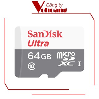Thẻ nhớ Sandisk 64GB tốc độ cao Class 10 (Trắng)