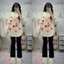 Sét quần ống loe chất umi + mix áo phông form rộng unisex trái tim be