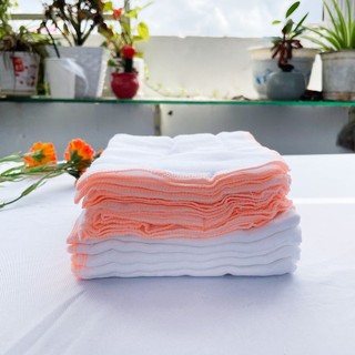 Combo Khăn Sữa Cho Bé Sơ Sinh Vải Xô 2 Lớp Cho Bé Thấm Hút Tốt, Không Bụi Vải