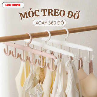 Móc treo đồ đa năng, móc nhựa 12 móc treo đồ lót, thắt lưng, cà vạt, áo 2 dây xoay 360 độ tiện lợi