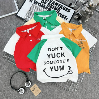 Áo Polo cổ bẻ cho bé trai phong cách hàn quốc siêu đẹp, Áo thun cộc tay chất liệu Cotton thoáng mát-Size từ 8-30kg