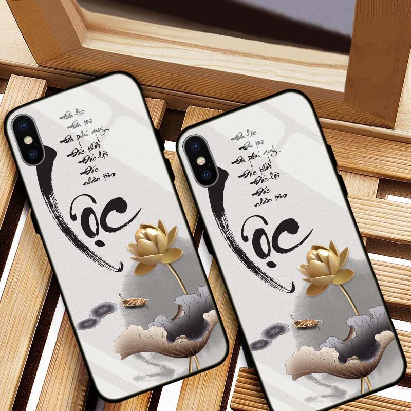 ỐP LƯNG IPHONE X, XR, XS, XSMAX HÌNH 555 LƯNG KÍNH CƯỜNG LỰC CAO CẤP