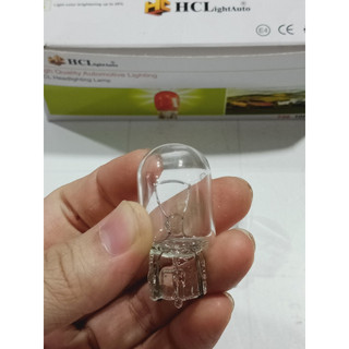 Hộp 10 Bóng đèn ô tô chân cắm T20, bóng đèn sợi đốt 1 tóc 12v ánh sáng trắng.